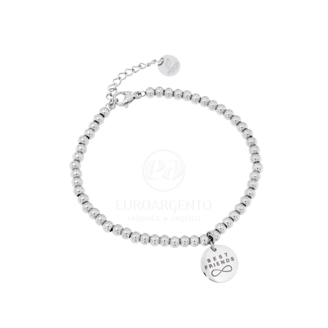 Bracciale in acciaio con charm