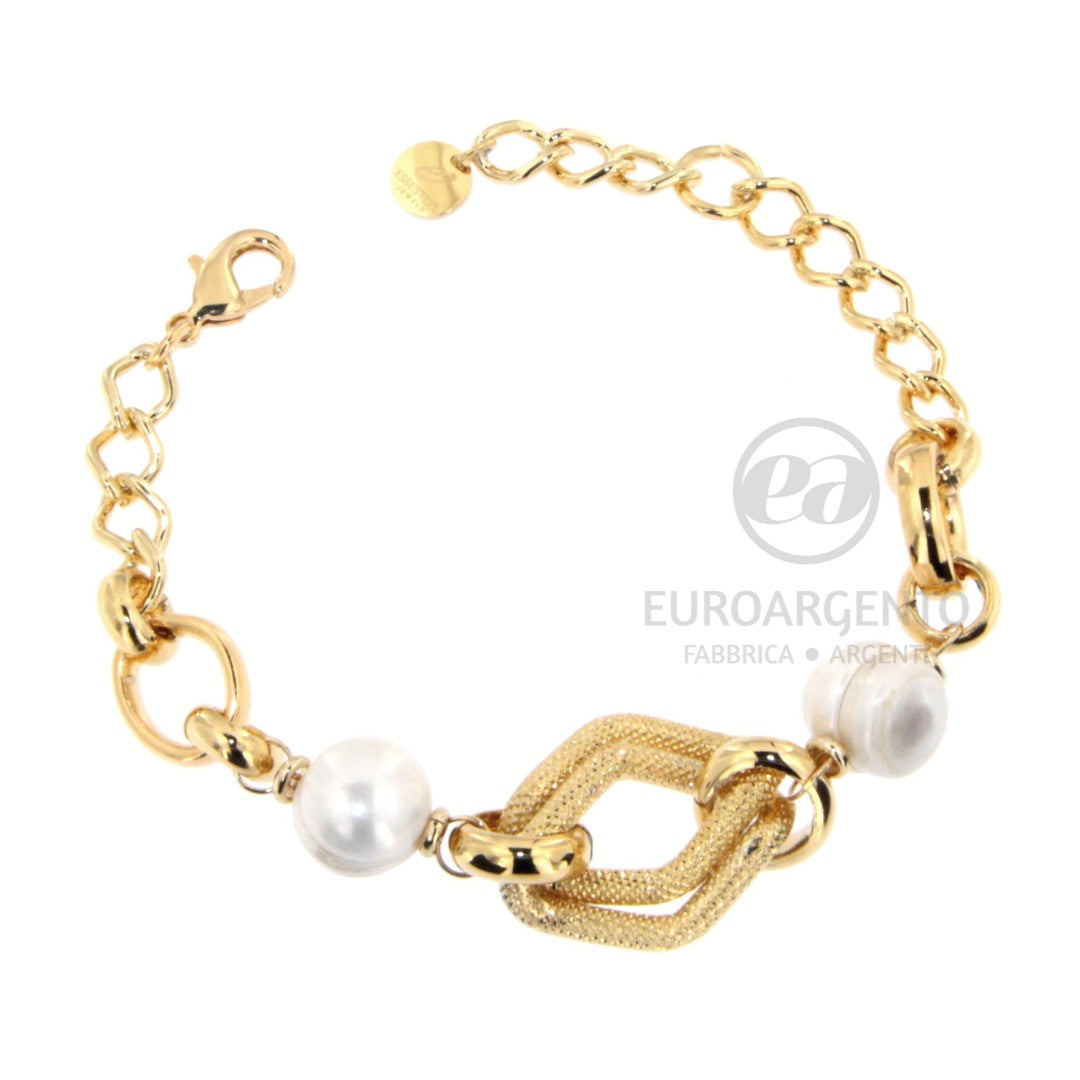 Bracciale c/perle e rombo