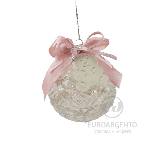 Pallina di natale con orsetto