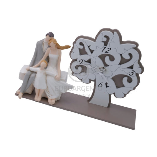 Orologio albero della vita con famiglia con bambina