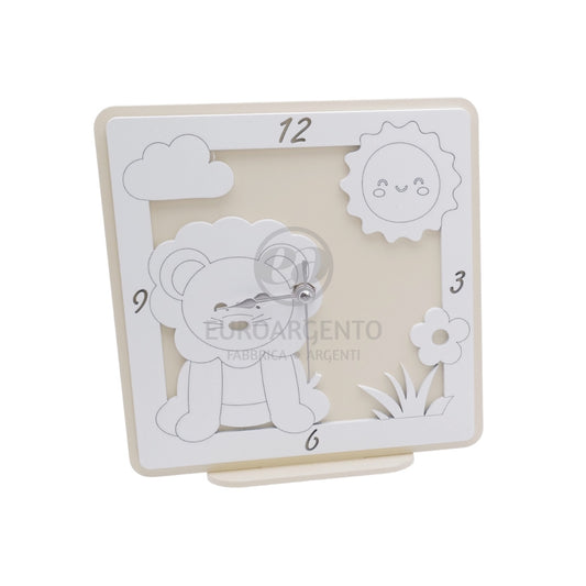 Orologio da tavolo con leoncino 17x17