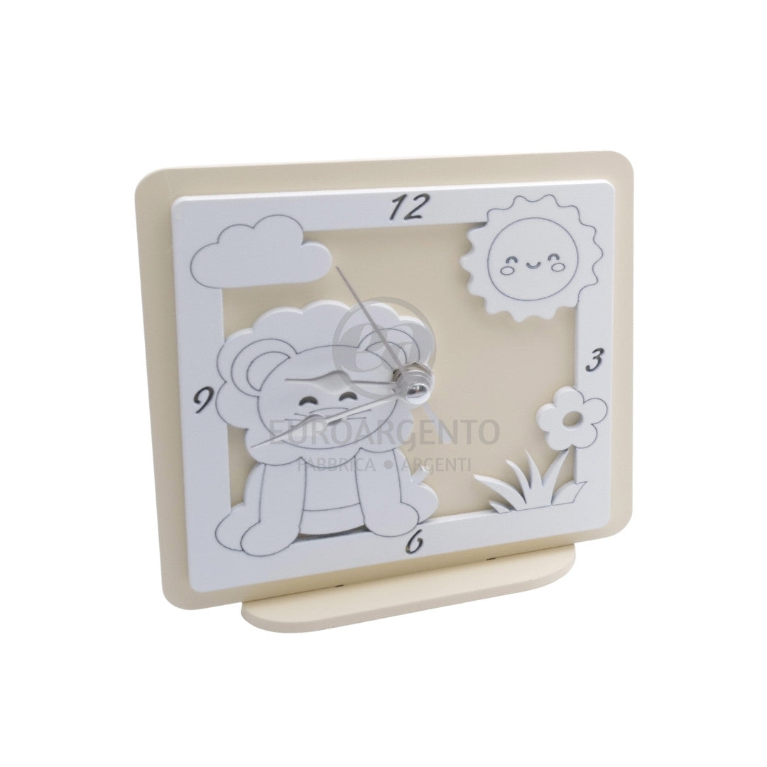 Orologio da tavolo con leoncino 12x12