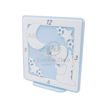 Orologio da tavolo con angioletto 17x17 (azzurro)