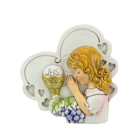 Icona cuore con bimba comunione c/box c/fazz