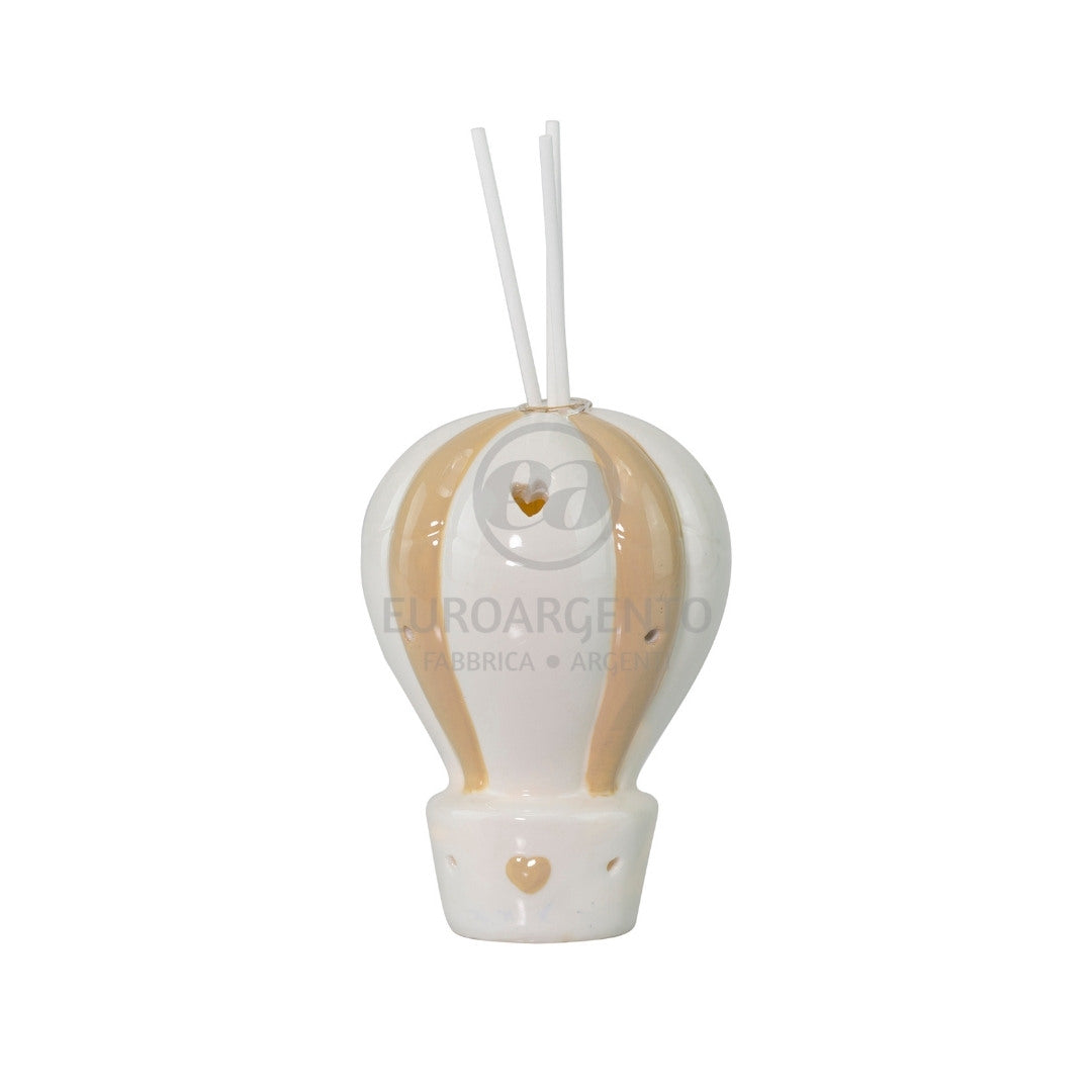 Profumatore mongolfiera (tortora) c/led c/box c/fazz