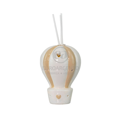 Profumatore mongolfiera (tortora) c/led c/box c/fazz