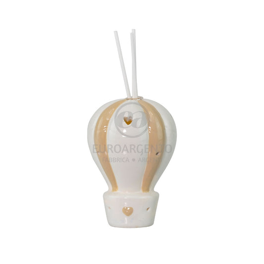 Profumatore mongolfiera (tortora) c/led c/box c/fazz