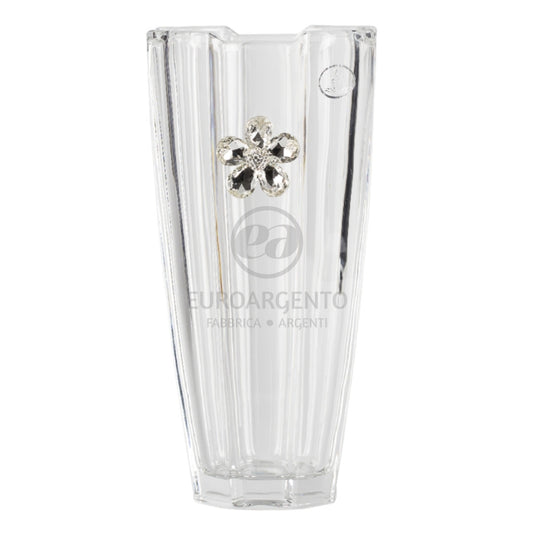 Vaso vetro con fiore