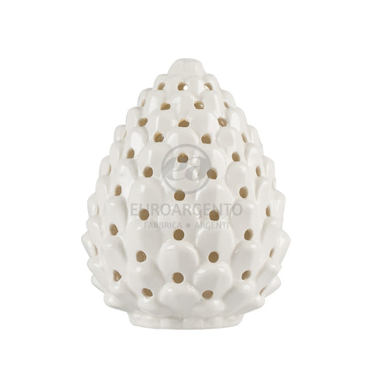 Pigna traforata con led (bianco) c/box c/fazz