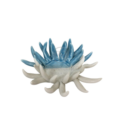Tema marino - Porta candela conchiglia (blu-bianco)