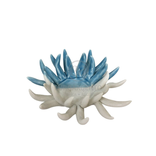 Tema marino - Porta candela conchiglia (blu-bianco)