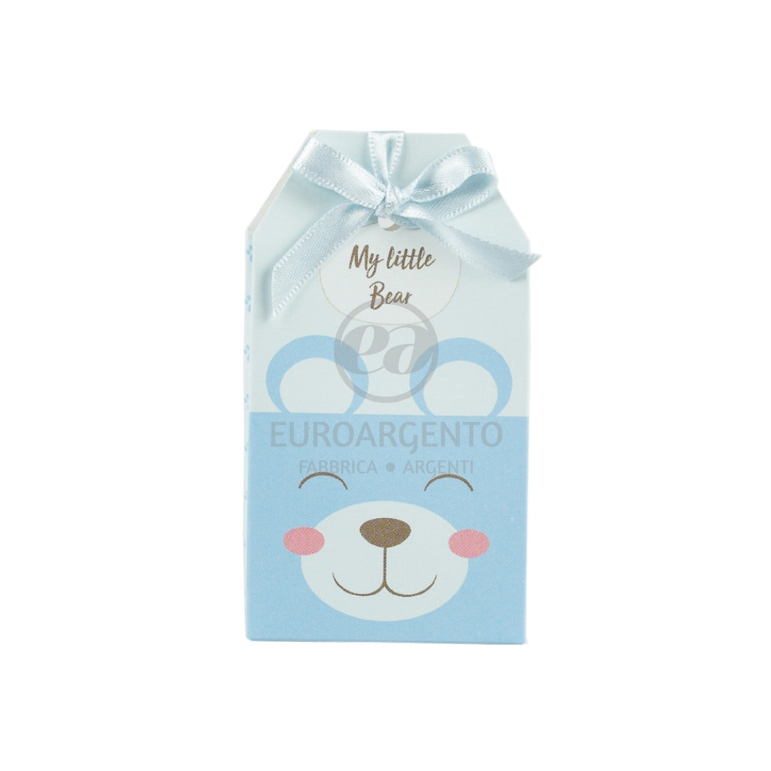 Bustina porta confetti con  Orsetto (celeste)