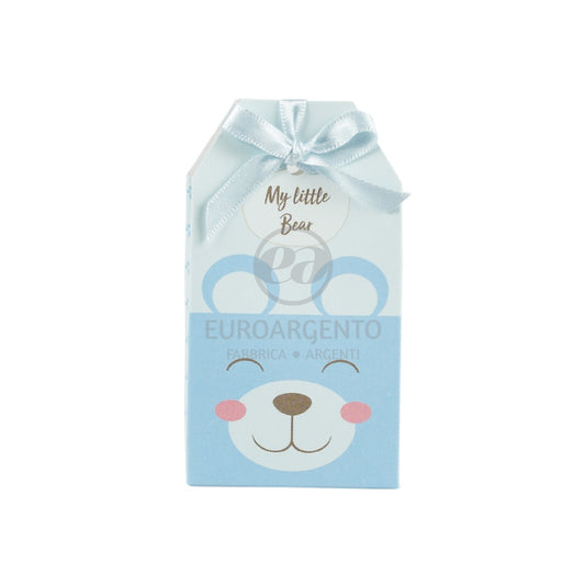 Bustina porta confetti con  Orsetto (celeste)