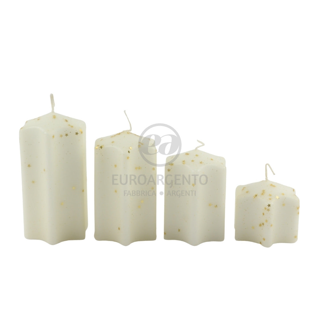 Set 4 candele a forma i stella