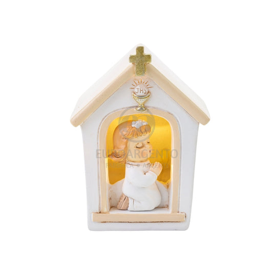 Bimba Comunione con con chiesa led