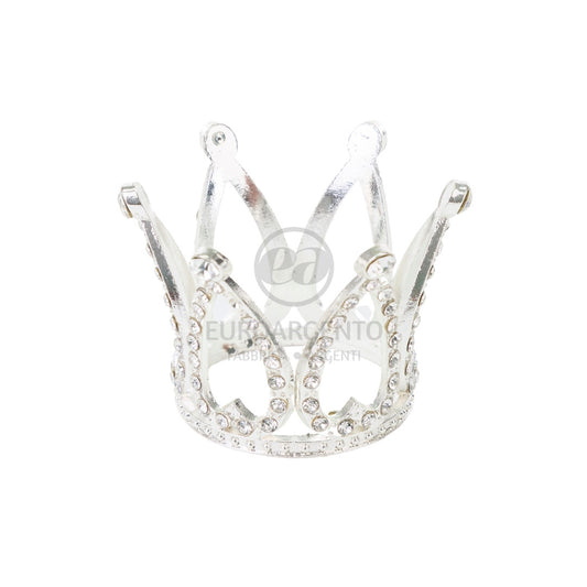 Coroncina argento con strass