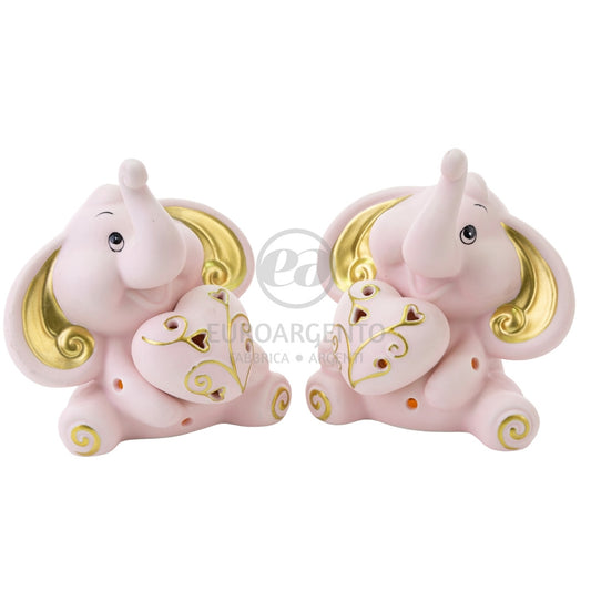 Elefantino con led (rosa e oro)