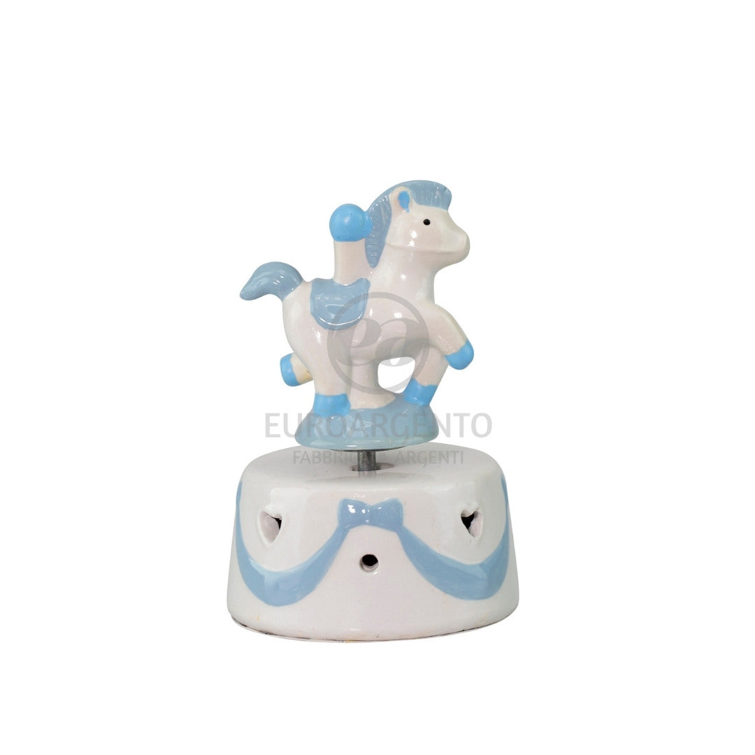 Carillon giostrina cavallino  (celeste) c/box c/ fazz