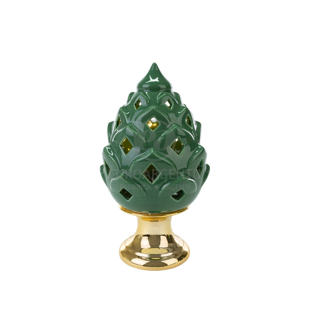 Pigna verde con led (medio)
