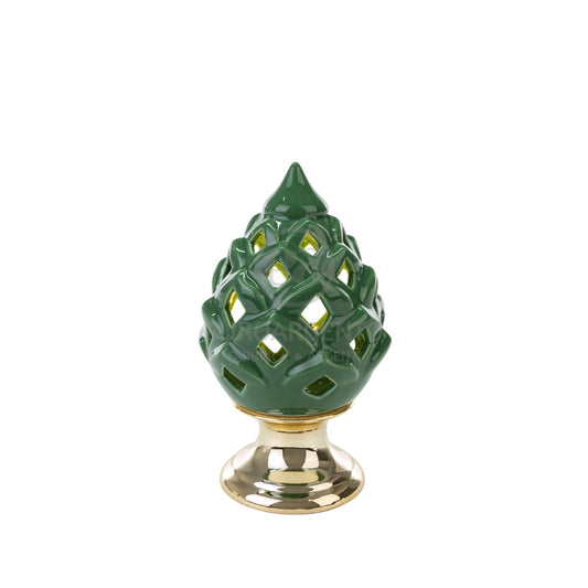 Pigna verde con led (piccolo)