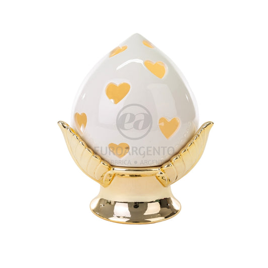 Pomo bianco con led (grande)