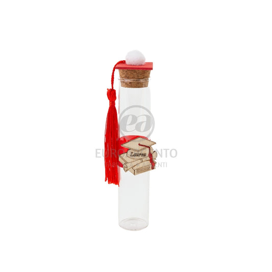 Provetta porta confetti con tocco laurea