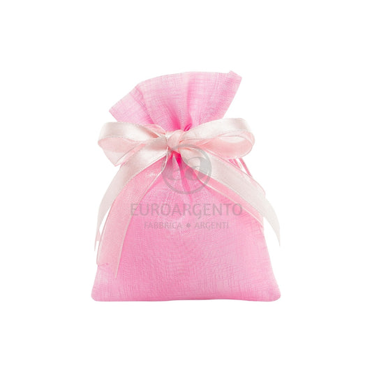 Sacchettino porta confetti con tiranti (rosa)