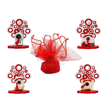 Segnaposto o porta foto albero della vita laurea (rosso) c/fazz