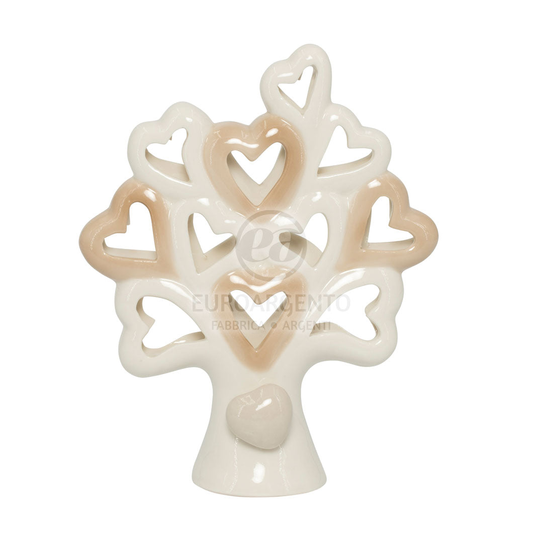 Albero della vita con cuore (panna/tortora)