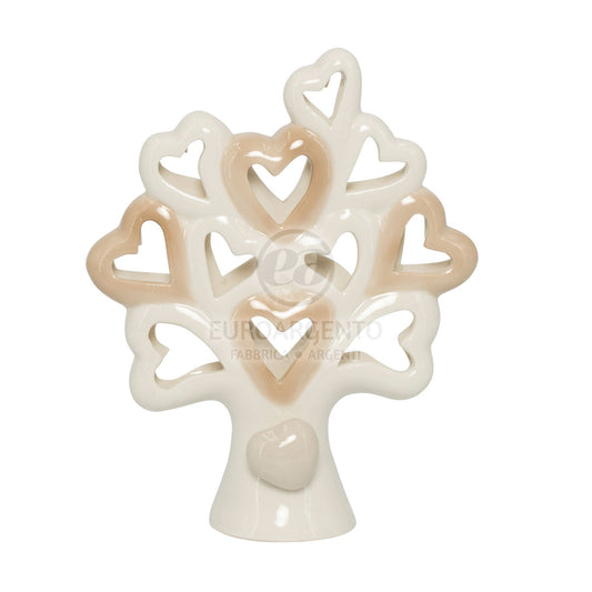 Albero della vita con cuore (panna/tortora)