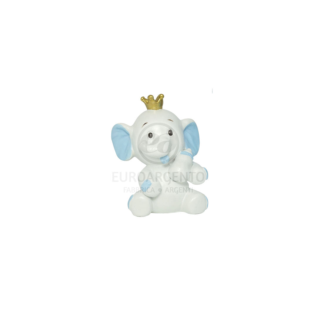 Elefante con Fazzoletto porta confetti (celeste)