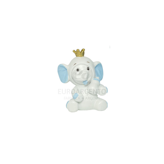 Elefante con Fazzoletto porta confetti (celeste)
