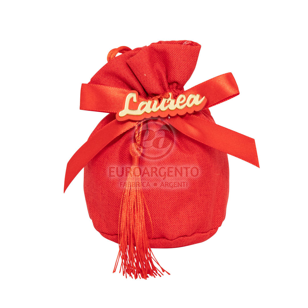 Sacchettone con accessorio laurea (rosso)