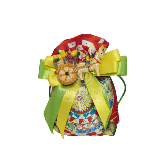 Magnete carretti siciliani con sacchetto maioliche (assortiti)