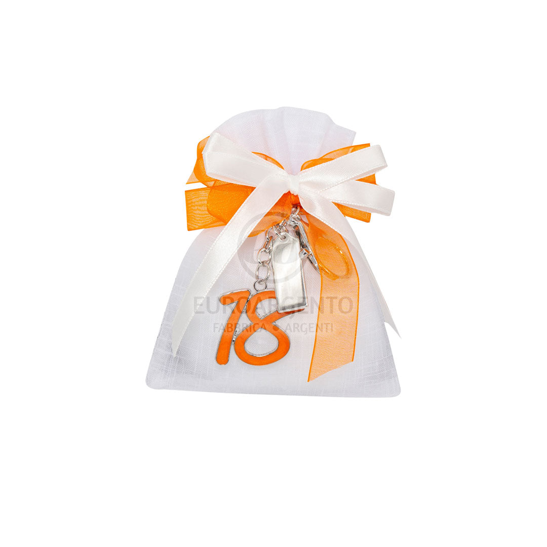 Porta chiavi diciottesimo con sacchettino (assortiti)