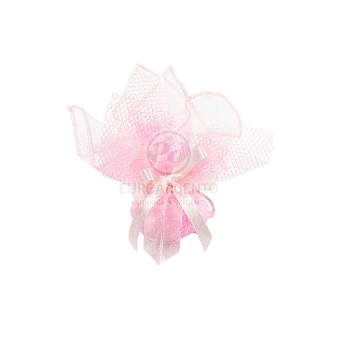 Albero della vita con orsetto e clip (rosa)