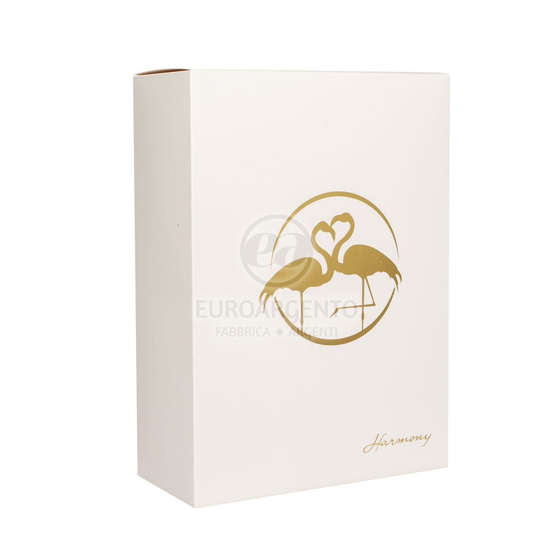 Coppia porta candela cristallo e glitter oro (grande e piccolo)